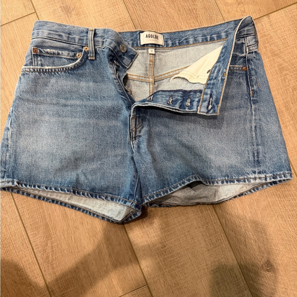Agolde Classic Blue Jean Shorts